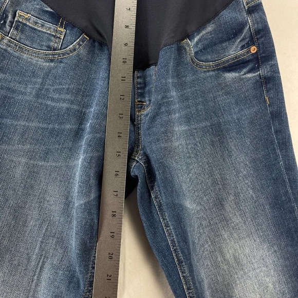 Old Navy Maternity Jeans Women's Size 4 Front Low Panel Skinny Denim Blue - Picture 8 of 9
